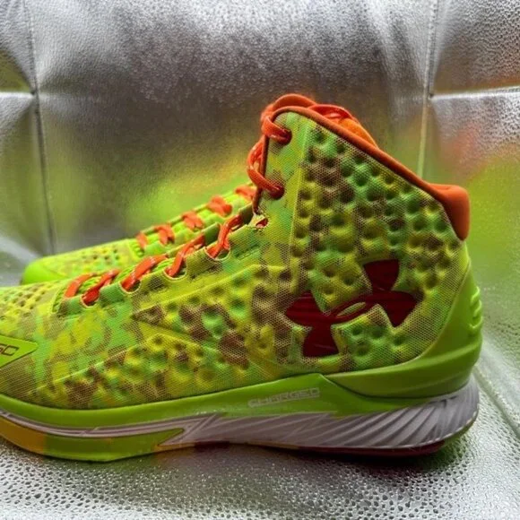 Size 13 Under Armour Candy Reign Mens Green Basketball Athletic Shoe 1258723-390
